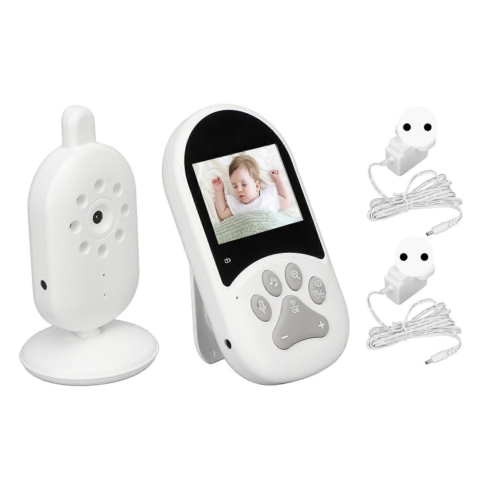 Video Baby Monitor with Camera 2.4inch 2 Way Voice Intercom Infrared Night Vision WiFi Baby Monitoring Device 100?240V EU Plug