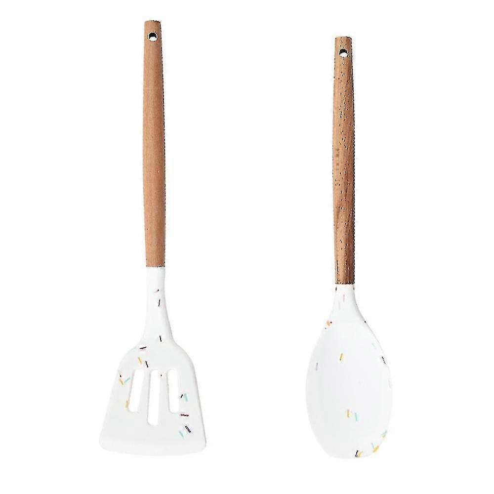 Kitchen Utensils Set For Cooking With Wood Handle For
