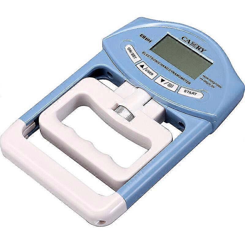 Handheld Digital Dynamometer, Force Measurement, Automatic Capture, Electronic Grip Strength, 90kg, Blue