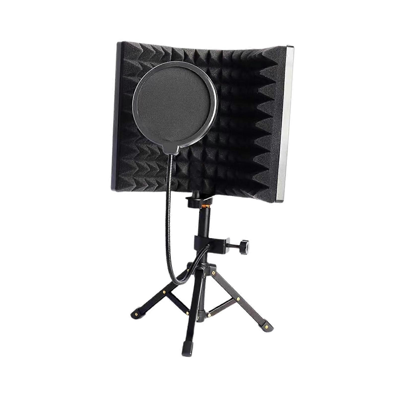 3 Panels Microphone Isolation Shield for Studio Podcasts Recording Equipment