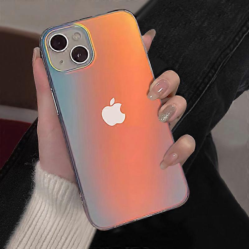 Apply to Luxury Matte Laser Aurora Phone Case for iPhone 14 13 Pro Max 12 11 XS X XR 7 Plus 12 13 Mini Hybrid Ammor Shockproof Back Cover mobile phone