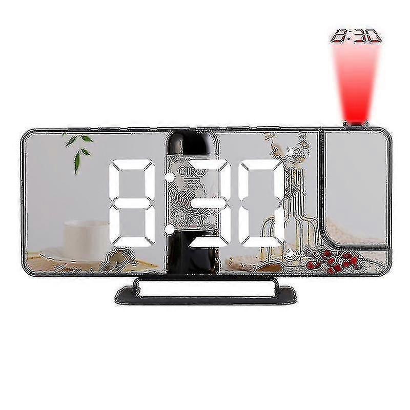 Réveil numérique multifonctionnel, horloge de projection LED, horloge électronique photosensible automatique