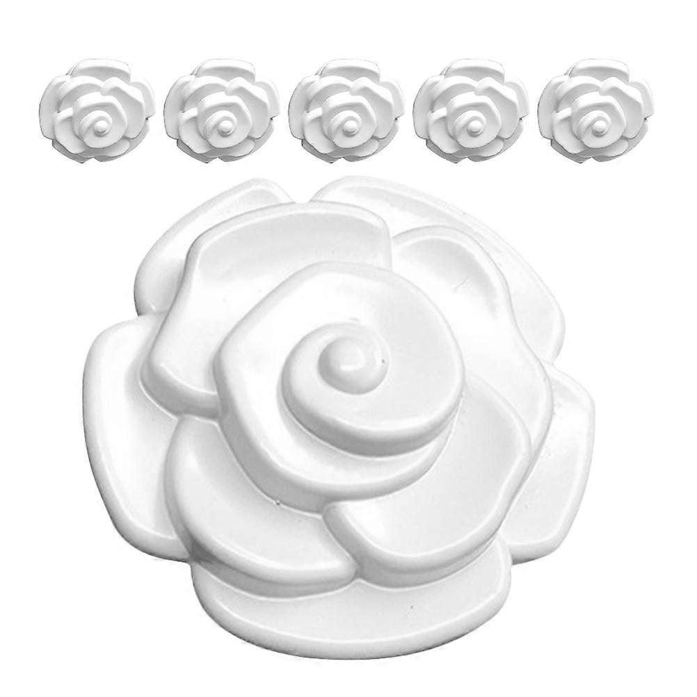 6pcs Door Handle Furniture Pull Handle Rose Shape Wardrobe Door Handle Drawer Pull Handle