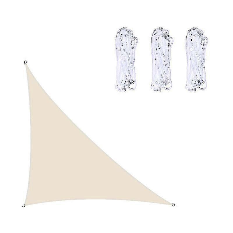 3x3x4. Triangular Sun Sail And Uv Ant, Suitable Compatible With En Ter Balconies, Cream