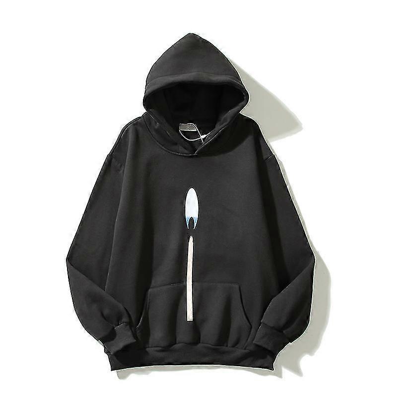 Candle Print Loose-fitting Hoodie Sweater