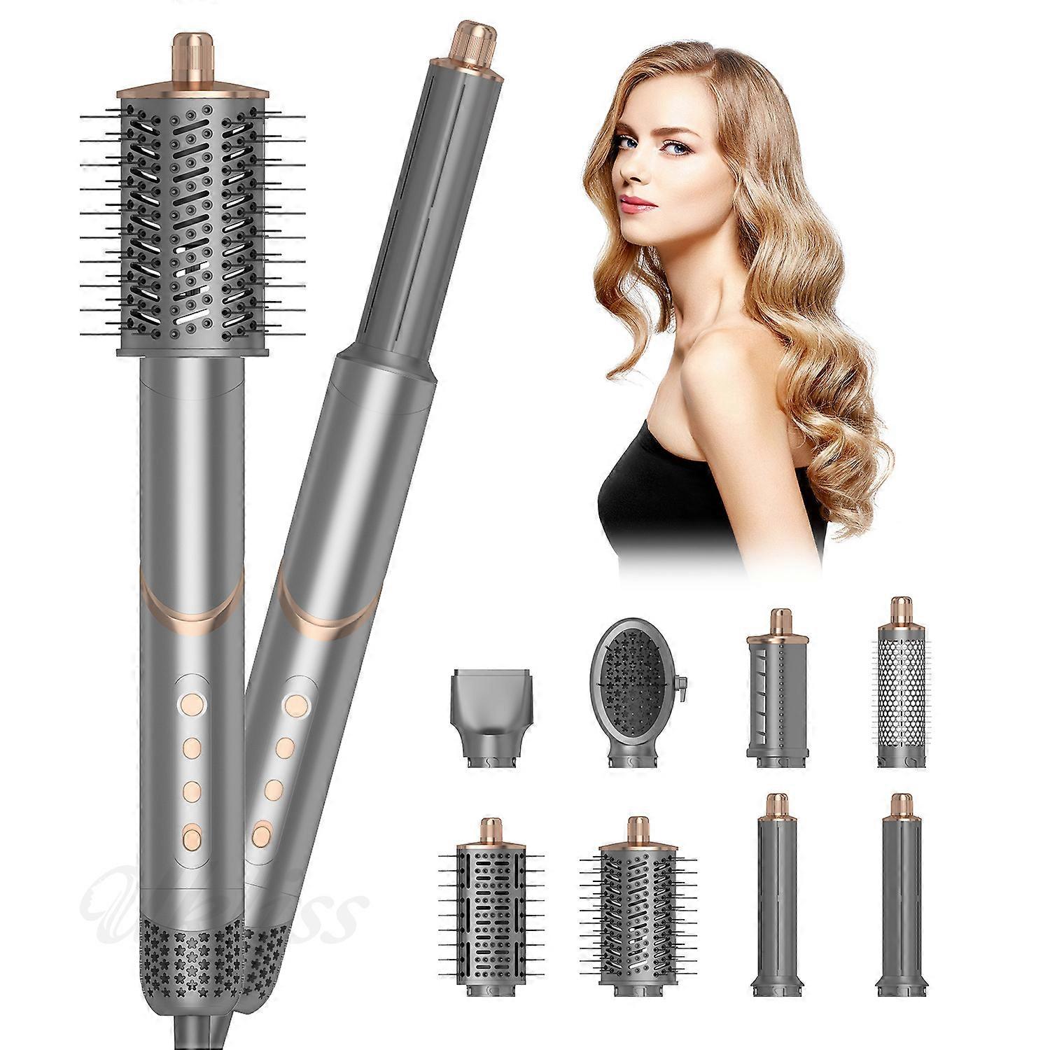 8 in 1 High Speed Styling Hot Air Comb Straight Curing Blowing Brushless Noise Reduction Negative Ion Hair Dryer