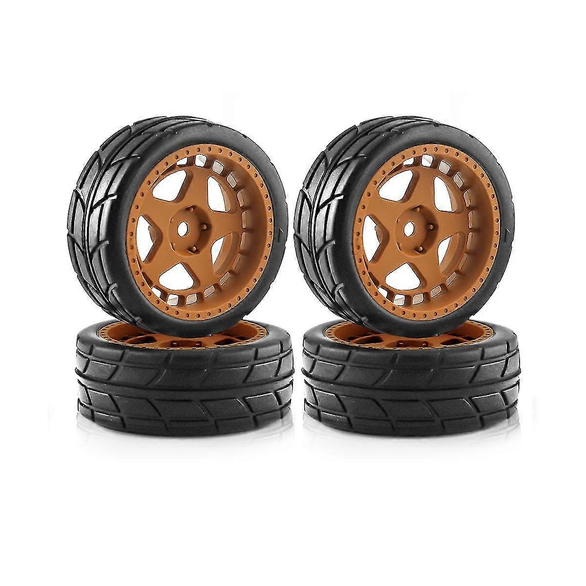 4pcs 65mm λαστιχένιος τροχός ελαστικών για Tt01 Tt01e Tt02 Xv01 Xv02 Ta06 Ptg-2 144001 144010 124007 124017 1/