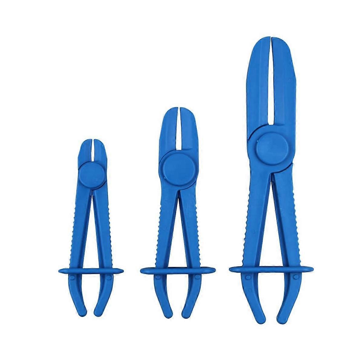 3PCS Hose Pinch Off Pliers, Line Clamp Pliers Set for Flexible Hoses, Gas Lines, Radiator, Brake, C