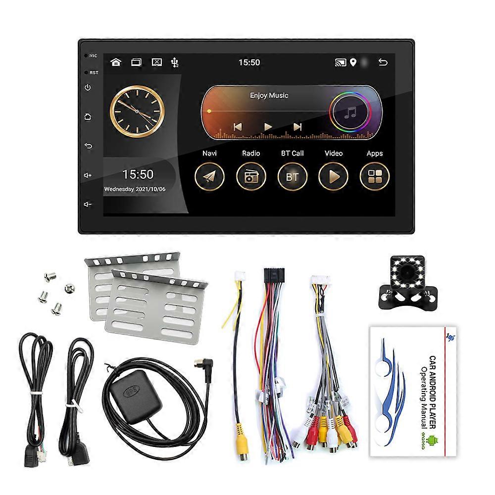 Android 11 Car Stereo Double Din GPS Navigation FM Radio with 7 Inch Touchscreen Support WIFI/AUX/U-Disk with Reverse Camera