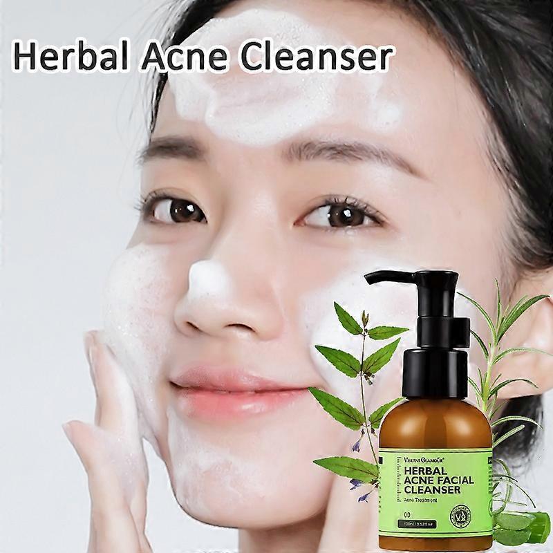Herbal Face Cleanser Soothes Acne-Prone Skin Deep Pore Cleaning Oil Control Moisturizing Skin