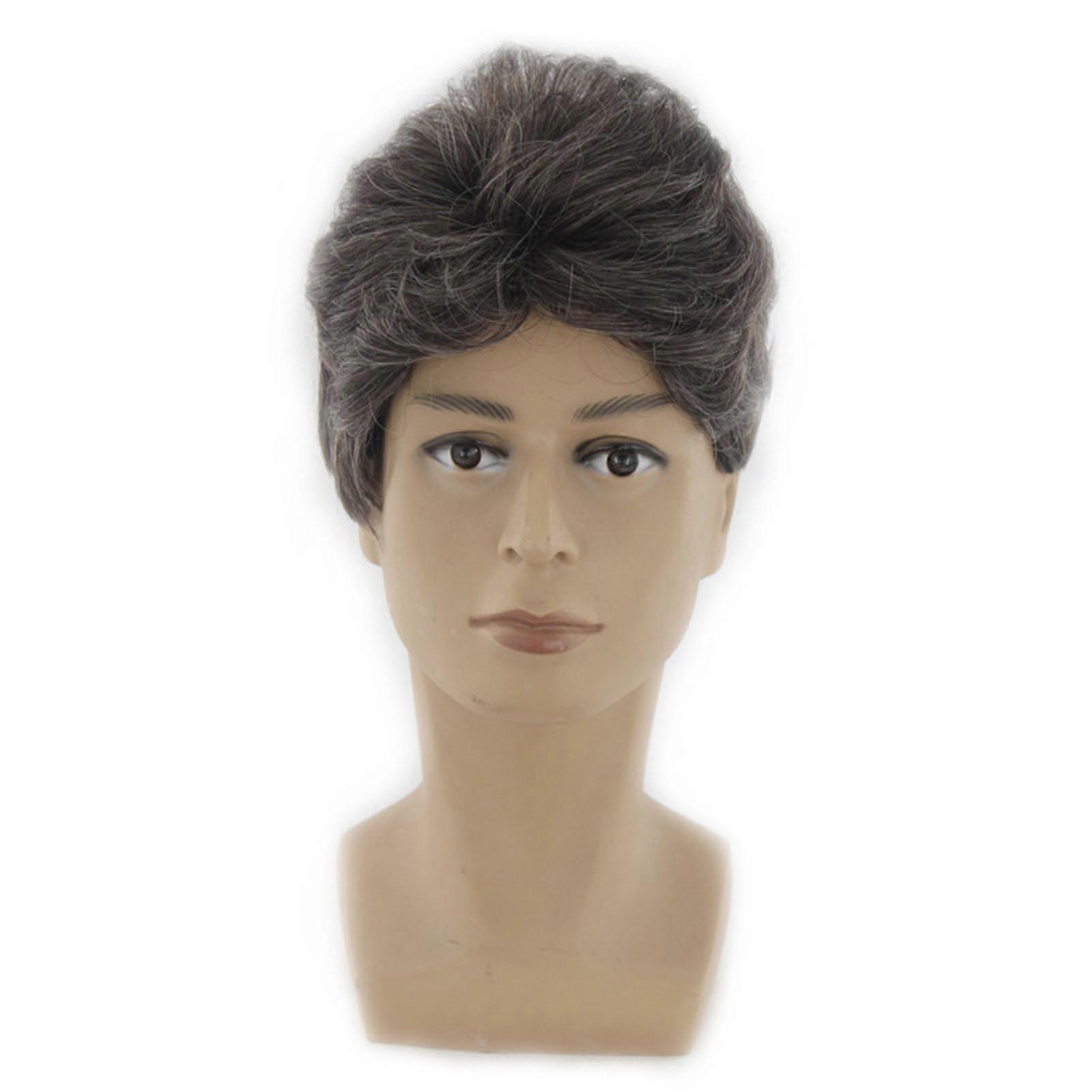 Fashion Man's Curled Wig Piece DIY Personalized Hair Extensions for Daily Use