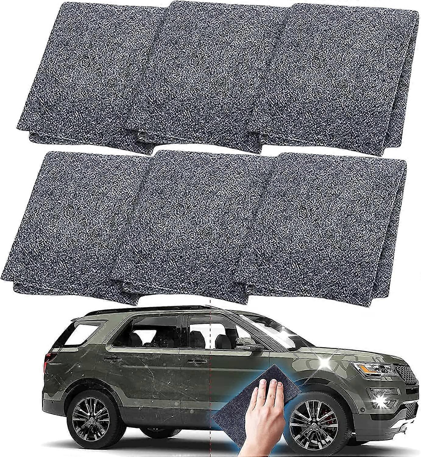 Nano Sparkle Cloth For Car Scratches, 6 Pcs Magic Car Scratch Repair Cloth, Upgrade Nano Cloth Scratch Remover, Repair Scratches And Water Spots For A