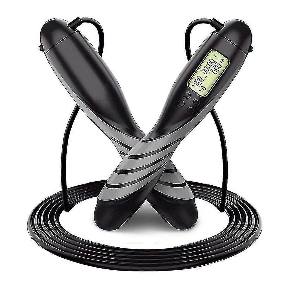 Digital Handle Adjustable Jumping Rope With Smart Counter, Time Setting For Kids, Fitness, Crossfit, Gym, Burn Calorie