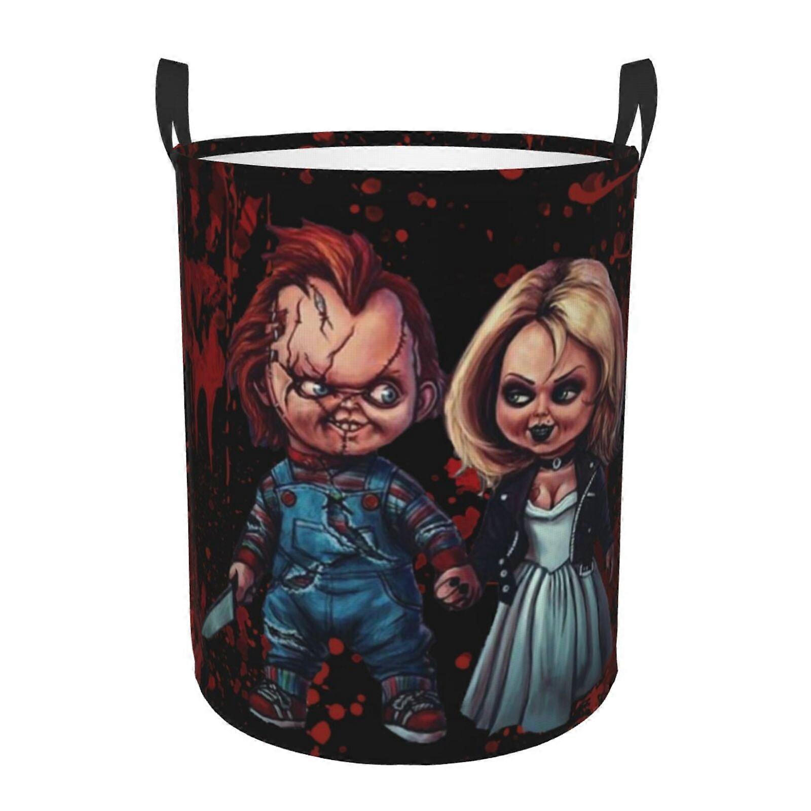 Bruid Van Chucky Circulaire Hamper Wasmand Vuile Kleren Mand Opbergmand Voor Thuis Badkamer Small-SYS25526