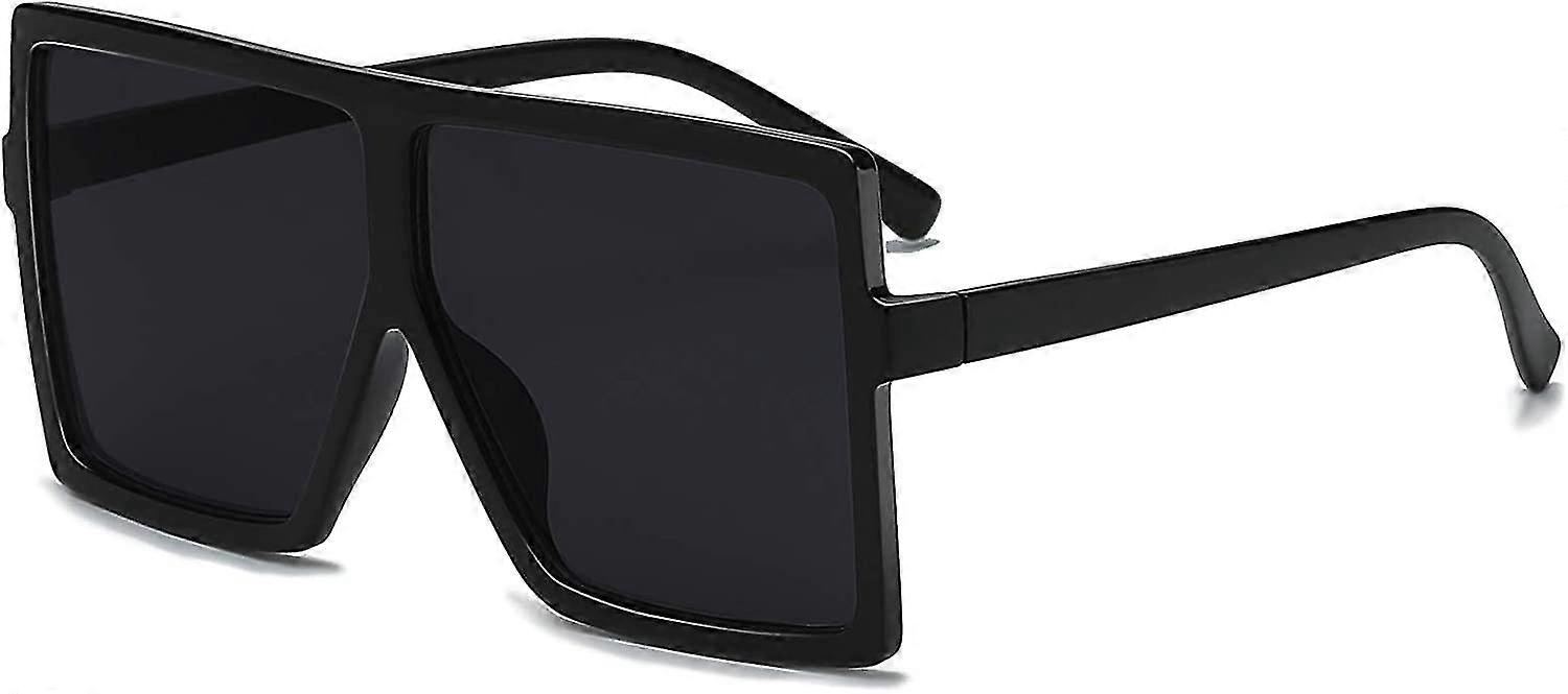 Square Oversized Sunglasses For Women Men Flat Top Fashion Shades