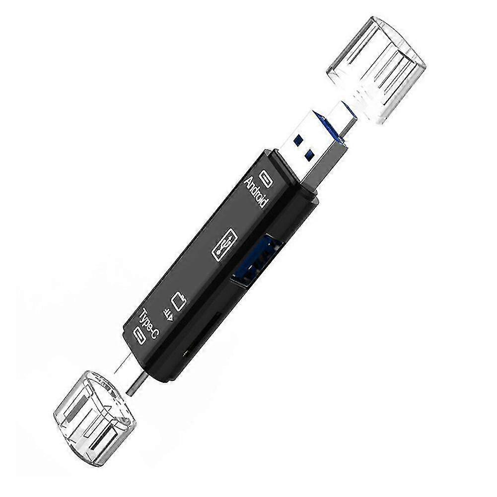 5 In 1 Usb 3.0 Type C / Usb / Micro Usb Sd Tf Memory Card Reader Otg Adapt Top
