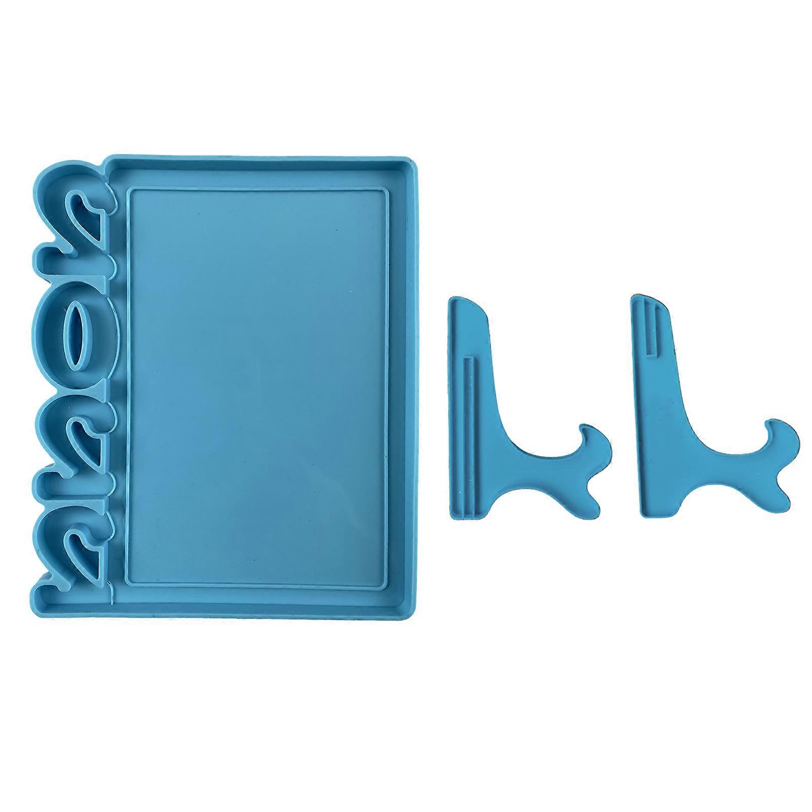 Silicone Clock Storage Stand Mold Epoxy Resin 2022 Photo Frame Mold for Decor