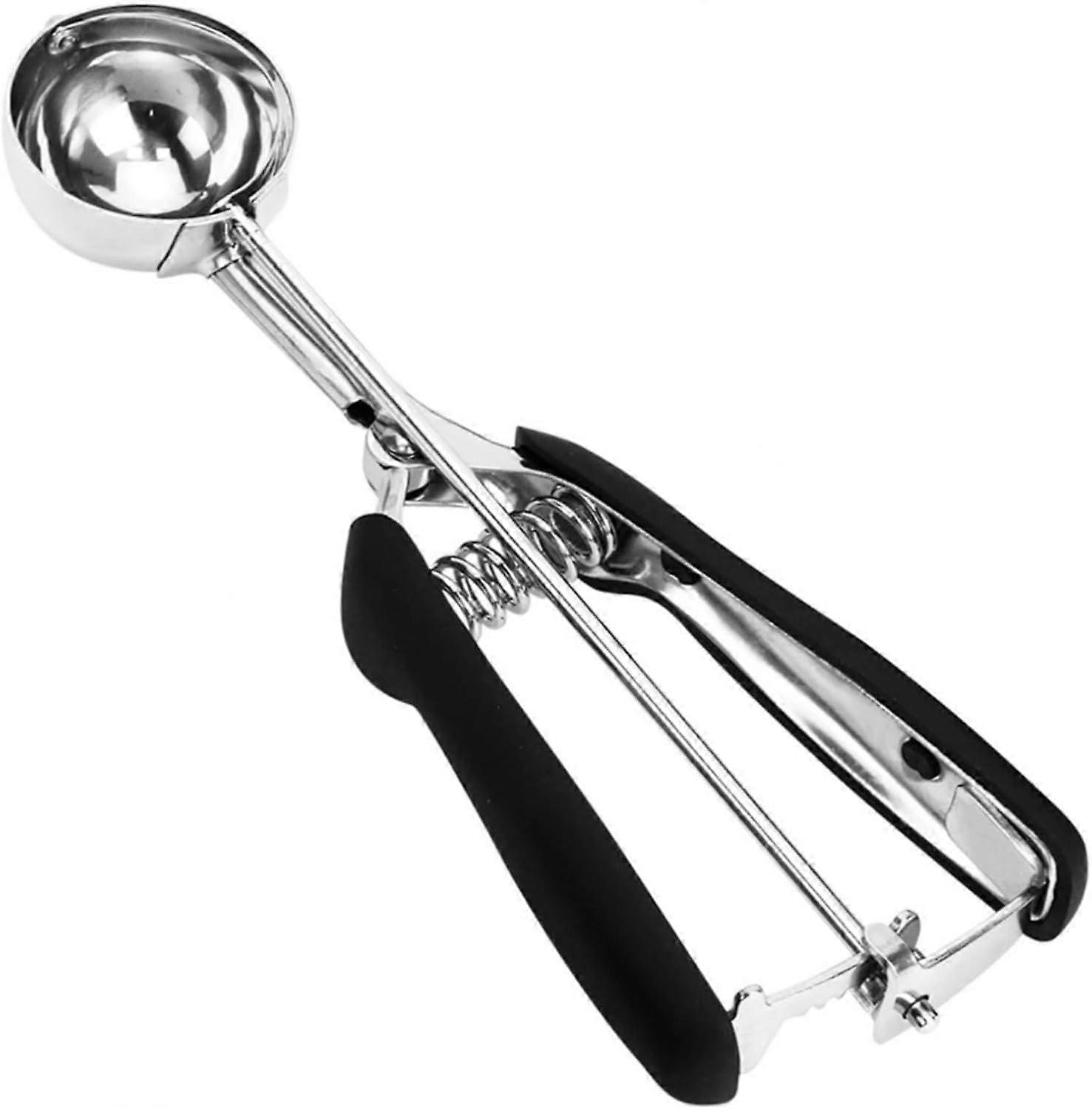 Ice Cream Scoop, 18/8 Stainless Steel Cookie Scoop, Cookie Scoops for Baking, 2 Tbsp/ 30 ml/ 1 oz Cookie Dough Scoop, Ice Cream Scooper with Trigger R