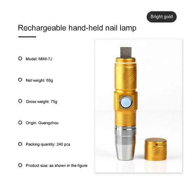 Nail Dryer LED Lamp Flashlight Mini Flashlights For Nails Drying Lamp Rechargeable