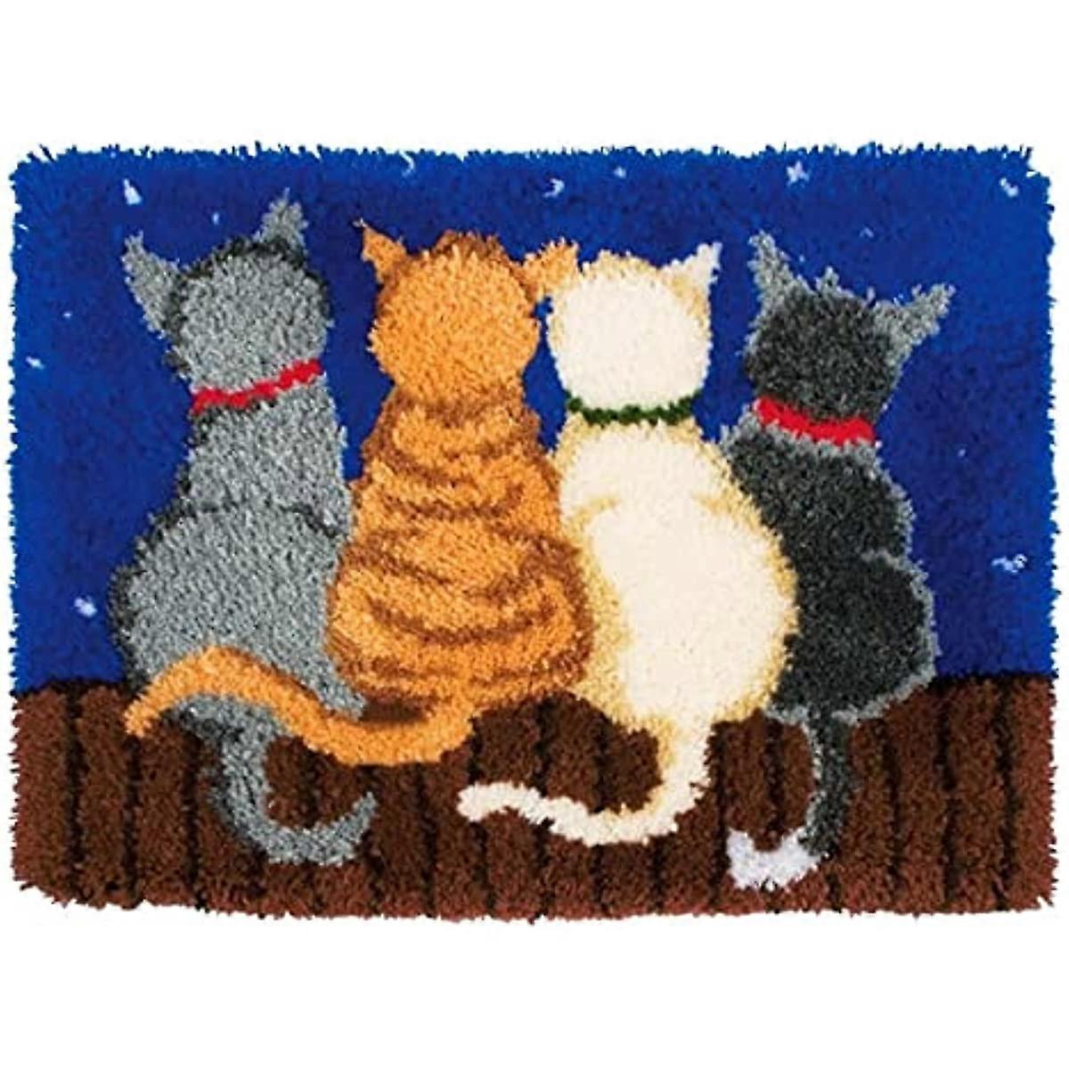 Latch Hook Kits Rug Making Crafts with Colorful Pattern Printed 52 * 38cm