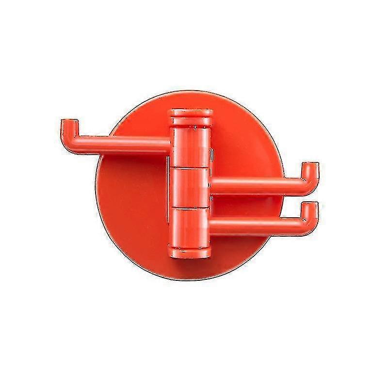 2 3-point Swivel Hooks Kitchen Multi-functional Storage Plastic Hooks Seamless Wall-mounted Punch-fr