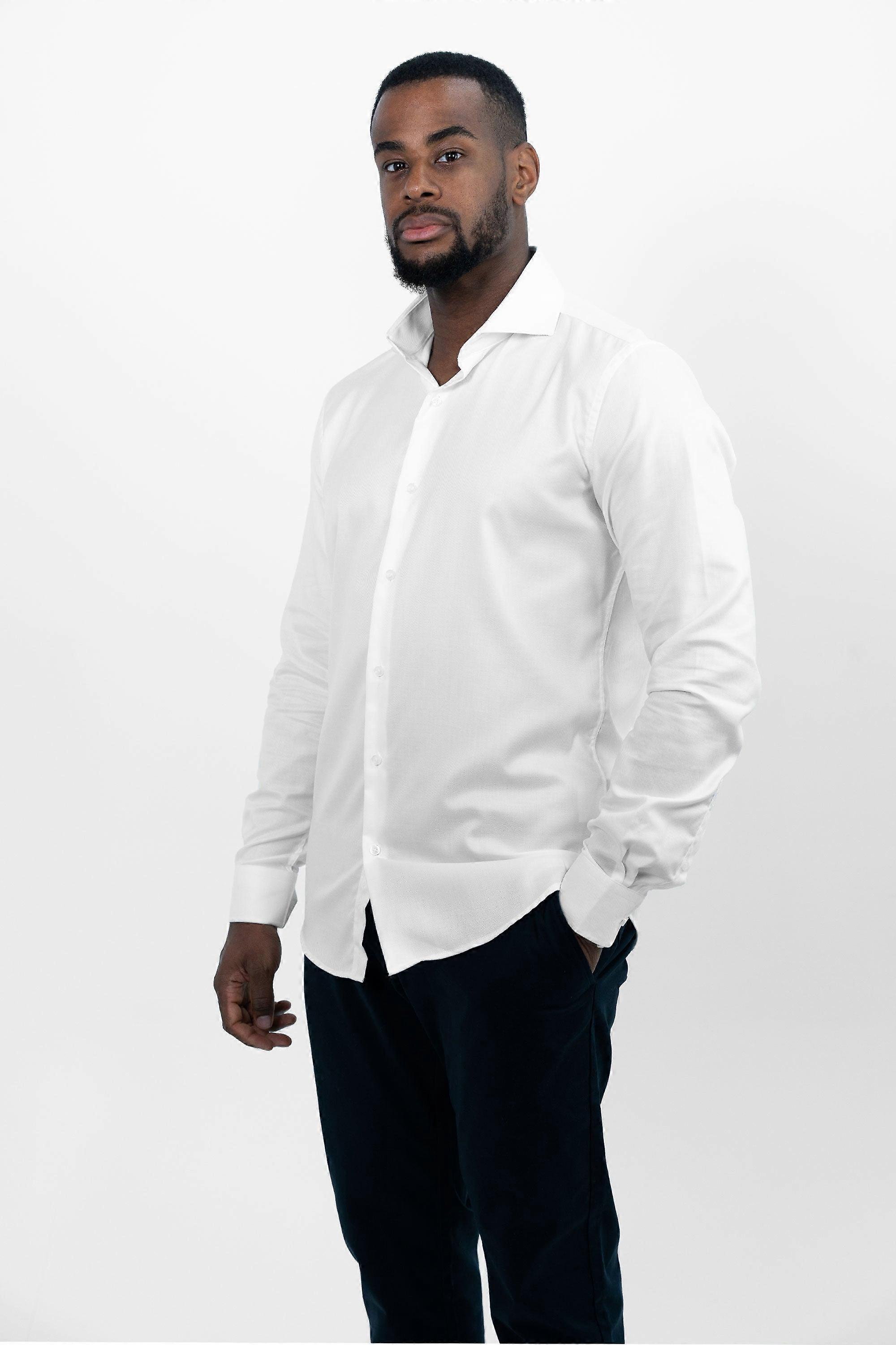 Bügelfreies Hemd - Twill-Baumwolle - Slim Fit