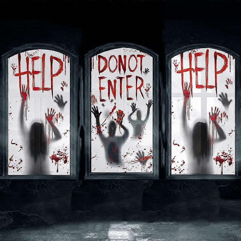 Halloween Window Decorations (3 Pcs): Scary Halloween Decor
