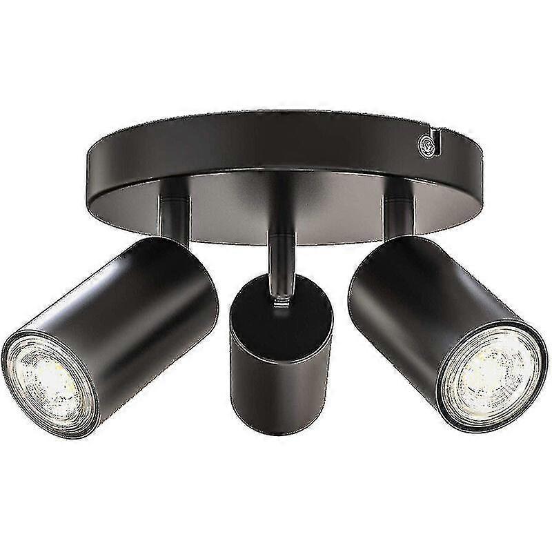 Round Ceiling Light, 3 Spot Ceiling Light Kitchen Ceiling Spotlight Led Adjustable Ceiling Lighting Fixture Ceiling Light Wall
