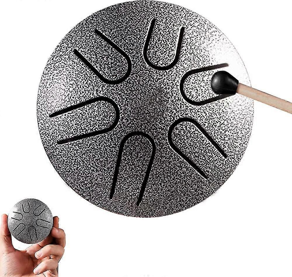 Mini Steel Tongue Drum, 6-tone Percussion Pan Drum For Meditation Yoga