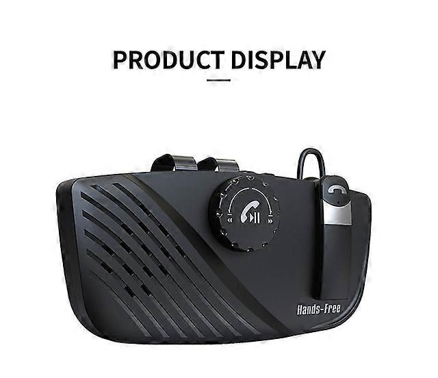 2 in 1 Bluetooth 5.0 Transmitter Receiver Wireless Sun Visor Handsfree Speakerphone Car Kit With Earphone Mic A2DP Audio Adpater