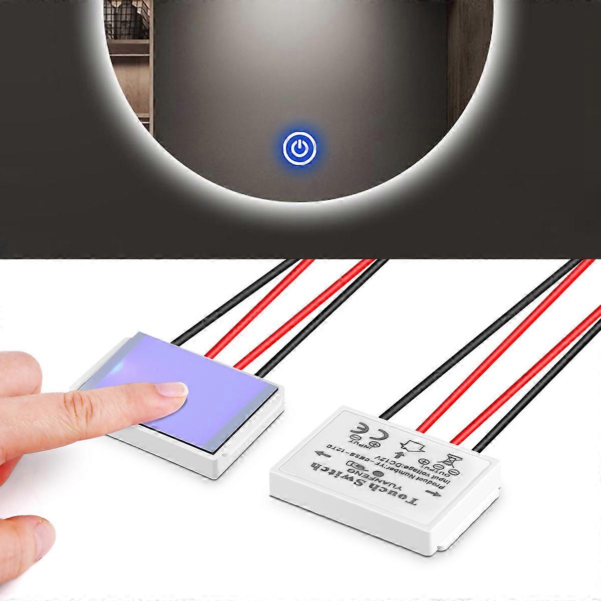 12V 5A LED Dimmer Switch Capacitive CCT Adjustable Touch Sensor Switch For Bathroom Mirror Light Backlight Decoration