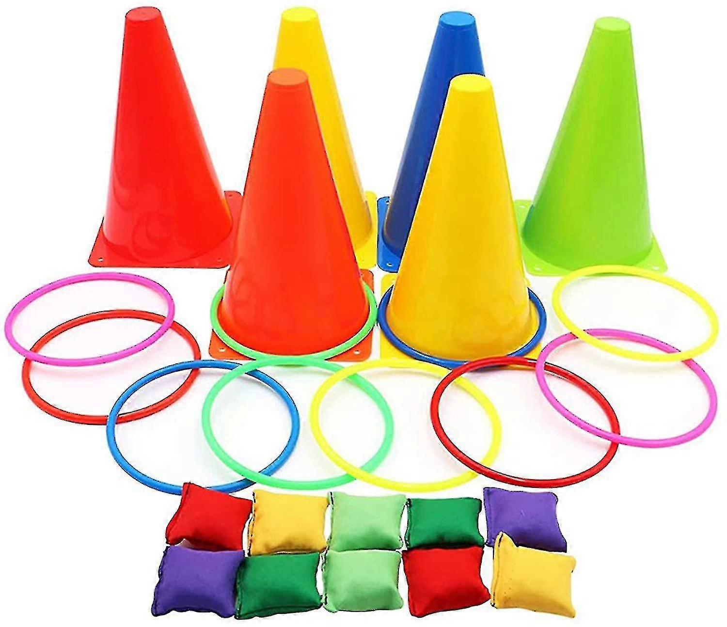 3 In 1 Cs Bean Bags Ring Toss Games Set