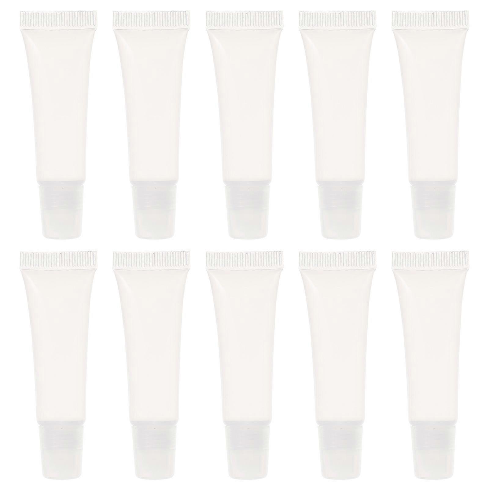 10pcs Portable Empty Lip Gloss Storage Tubes Refillable Lip Glazes Bottles