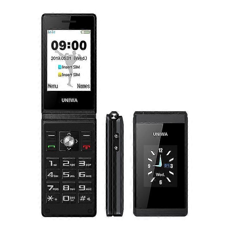 X28 Dual Sim Card Flip Feature Phone avec écran tactile et FM sans fil