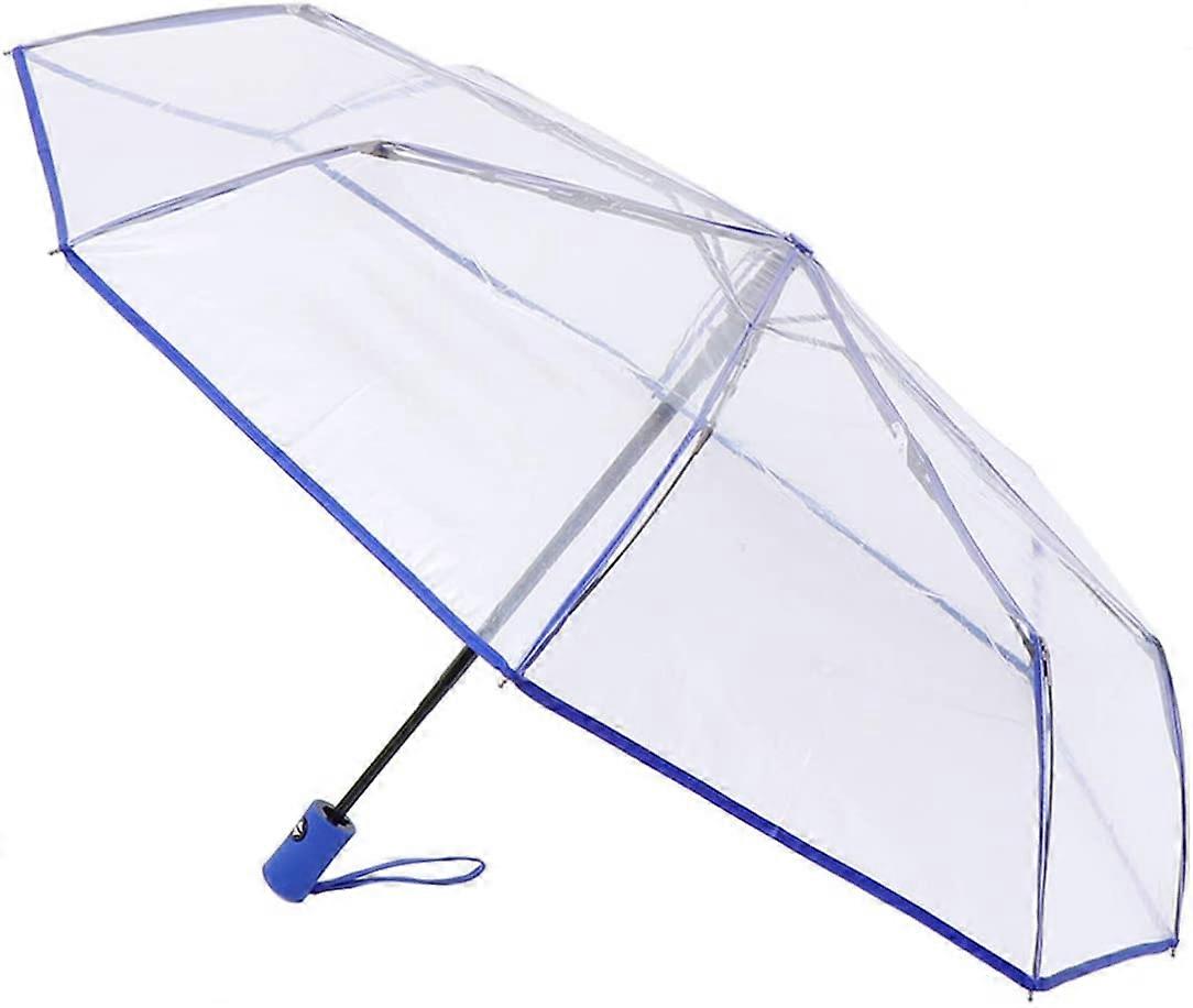 Folding Umbrella Automatic Transparent Umbrella Auto Open Foldable Umbrella Clear