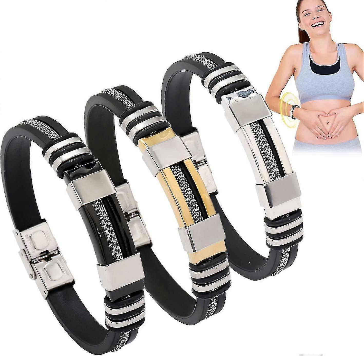 Oveallgo Ion Titan Vitality Boost Wristband,oveallgo Apus Ion Therapeutic Lympunclog Titanium Wristband, Titanium Detox Lymph Unclog Magnetic Bracelet