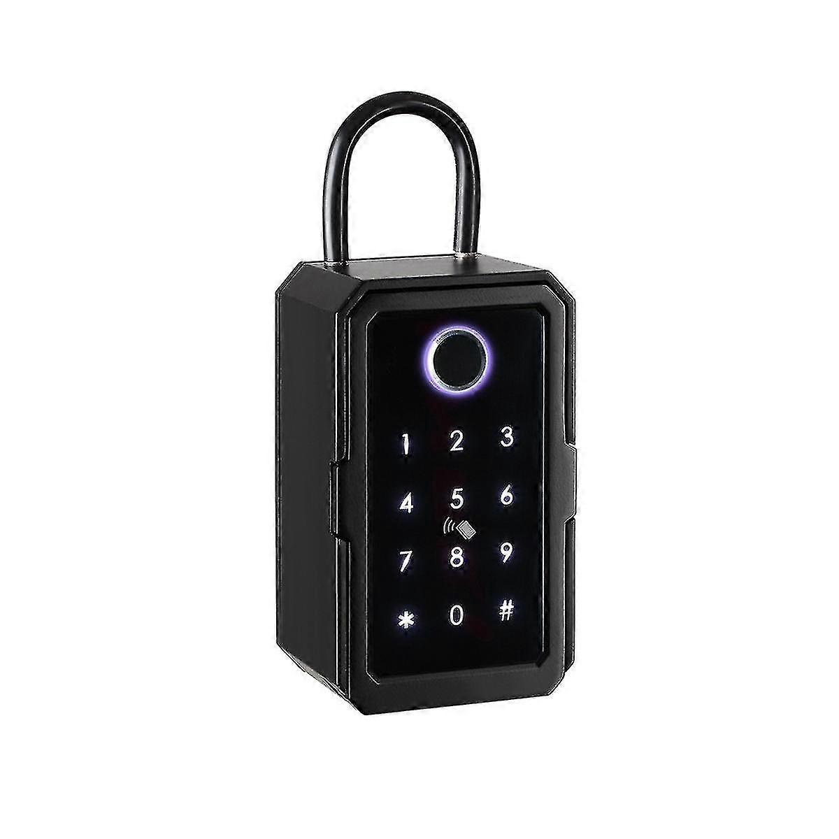 Key Cabinet With Code, Key Safe For Outdoor/indoor Key Safe Fingerprint /garage/office (bluetooth)