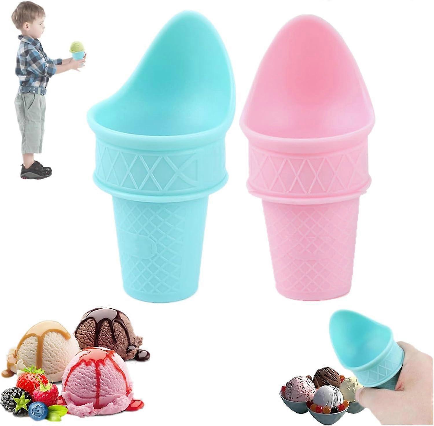 2/4Pcs Plastic Ice Cream Cone Holder Ice Cream Snow Cone Rack, Ice Cream Cone,50% Offer