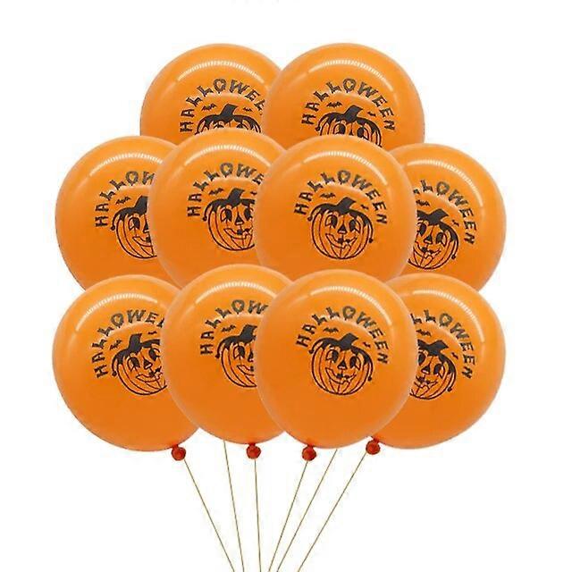10 / 30pcs 12インチ怖いハロウィンカボチャゴーストスパイダーラテックスバルーンキッズグローボエアバルーンハッピーハローウィンバースデーパーティーサプライ