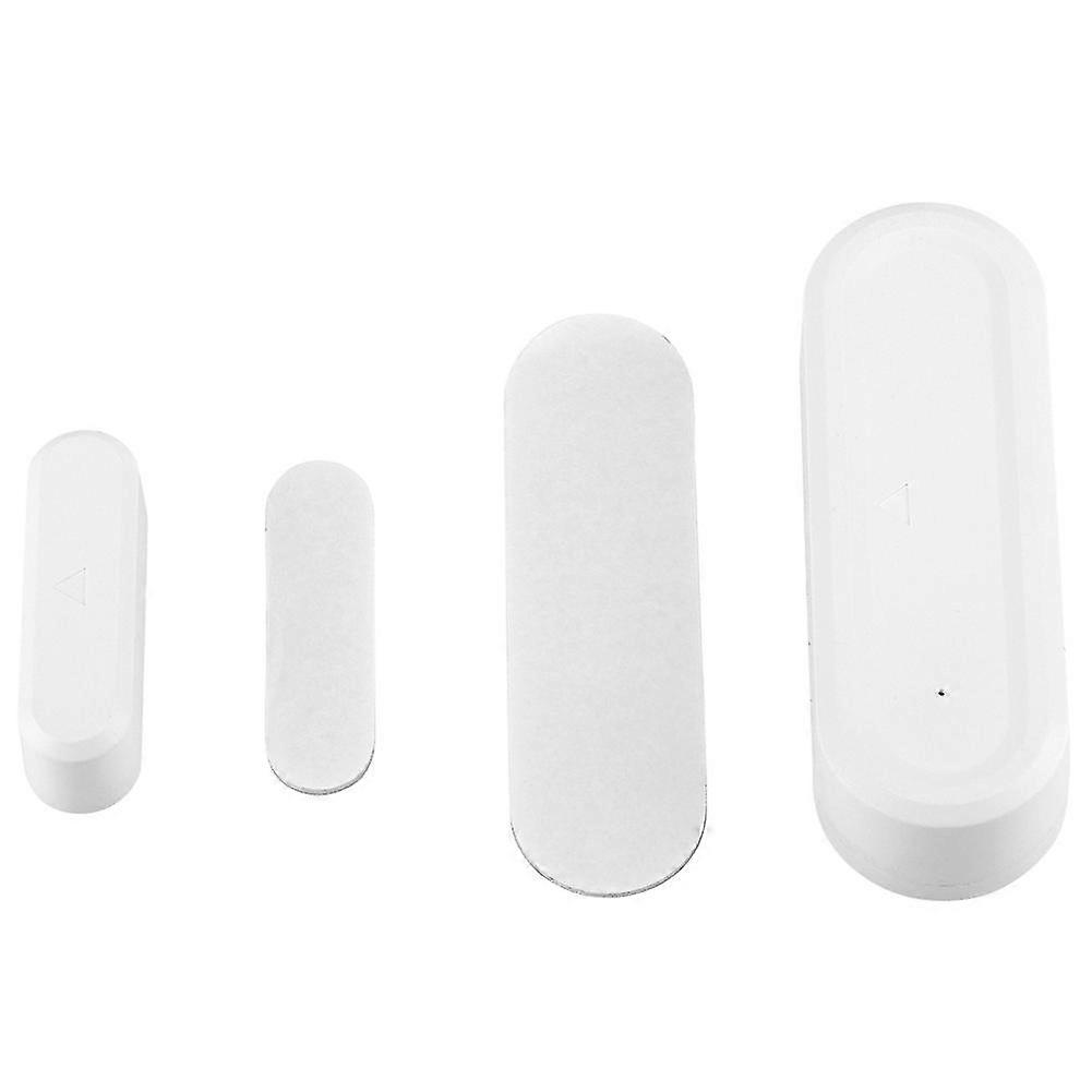 433MHzドア磁気接点ワイヤレスセンサー検出器スイッチホームガレージアラームセキュリティ用-白(バッテリーは含まれていません)-1個