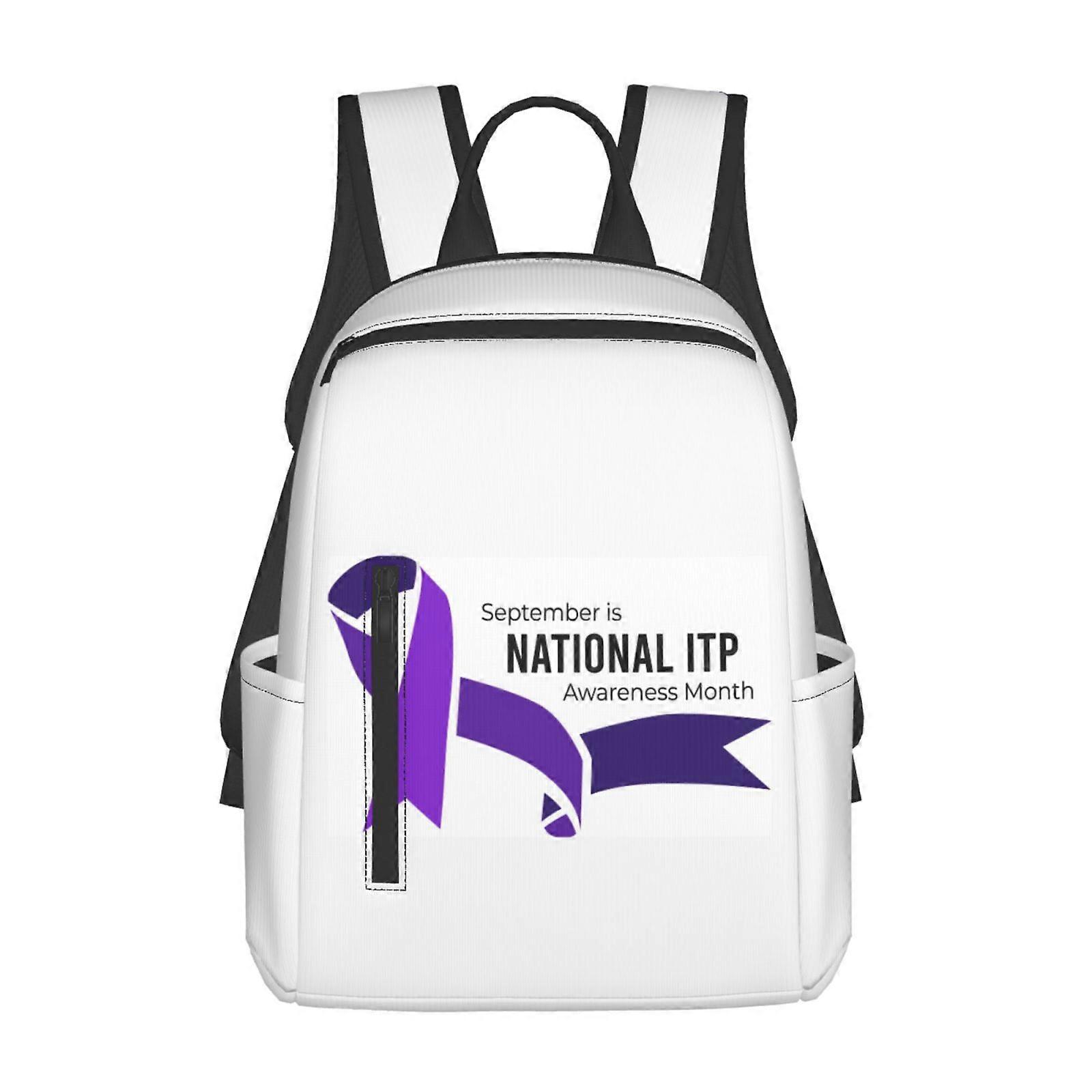 Itp Awareness Month Backpack,Large Capacity Travel Backpack,Laptop Backpack,Water Resistant Backpack