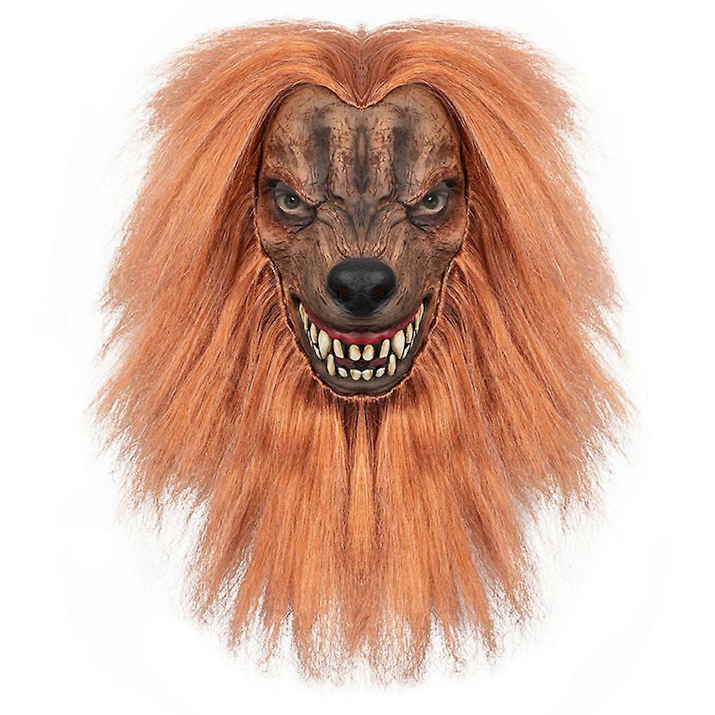 Wolf Mask Latex Full Face Cover Halloween Cosplay Prop