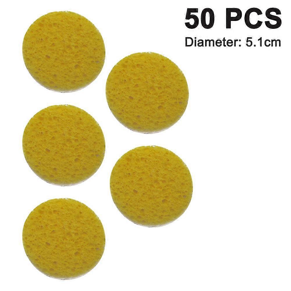 50 Pieces Compressed Facial Spons Cellulose Facial Spons Container