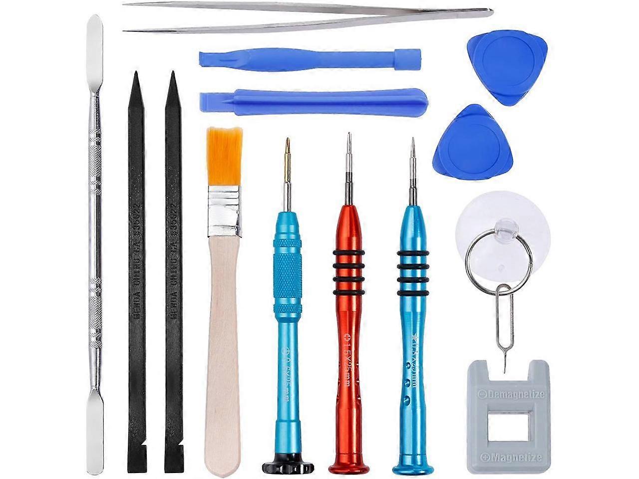16Pcs Cell Phone Repair Tool Kit for iPhone Precision Screwdriver Set with Magnetizer Demagnetizer Tool & Opening Pry Tools for iPhone 11 Pro Max XS X