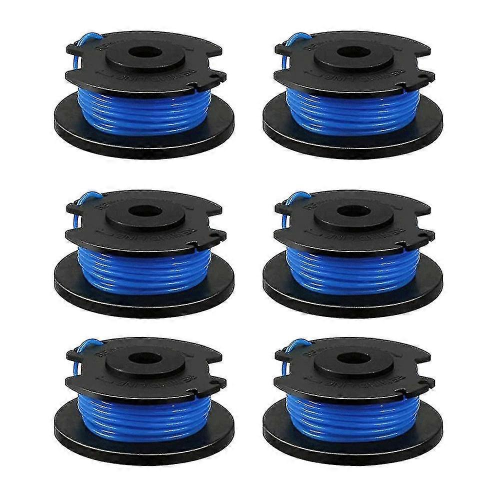 6 Pack Replacement Spools Compatible With Ryobi One+ Ac14rl3a Cordless Trimmers
