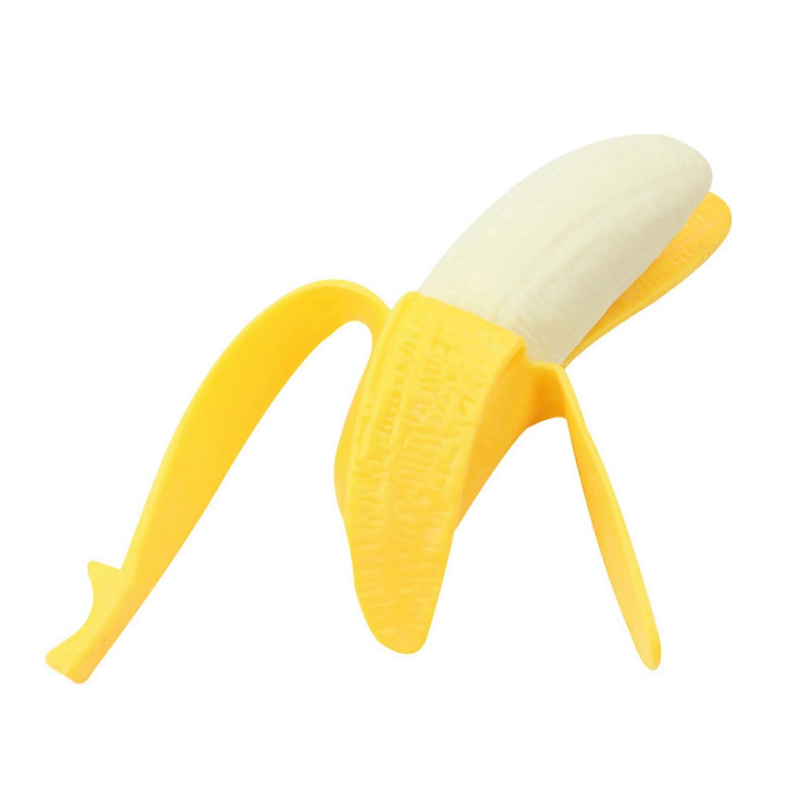 Artificial Bananas Decompress Squeeze Prank Tricks Fidget Toy Peeling Reliever Spoofing Stress Best Gift Relief Silicone