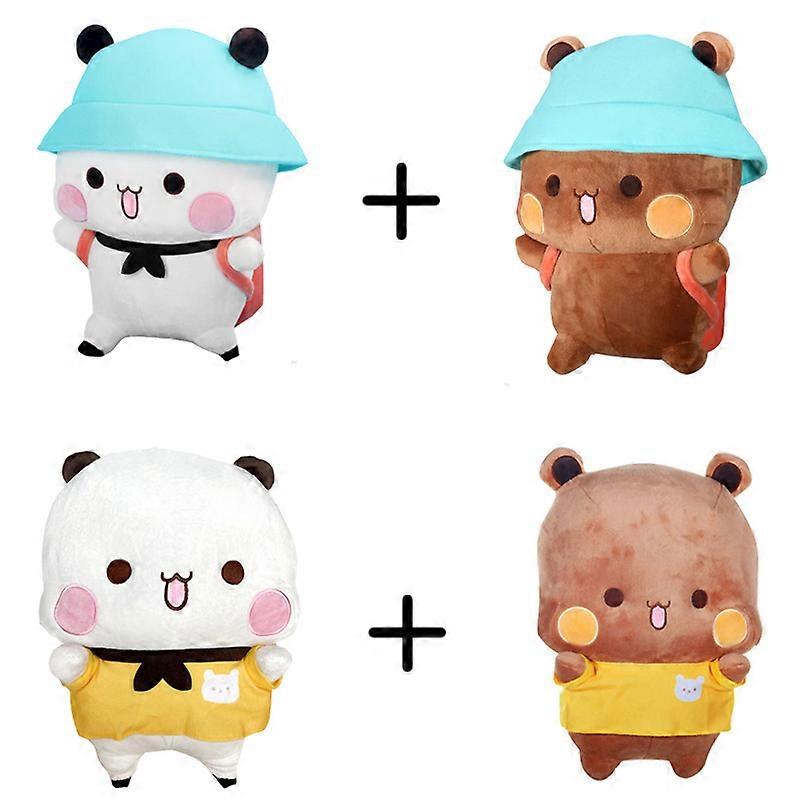 جديد بوبو ودودو الباندا أفخم لطيف الكرتون الباندا الدب دمية Kawaii محشوة لعبة لينة هدايا يوم الطفل للأطفالالحيوانات المحنطة