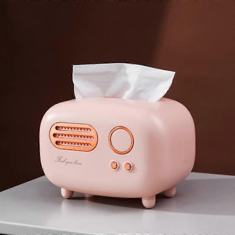 Retro Radio Tissue Box Napkin Holder for Paper Modern Home Decoration Desktop Paper Holder Vintage Dispenser Storage Napkin Case