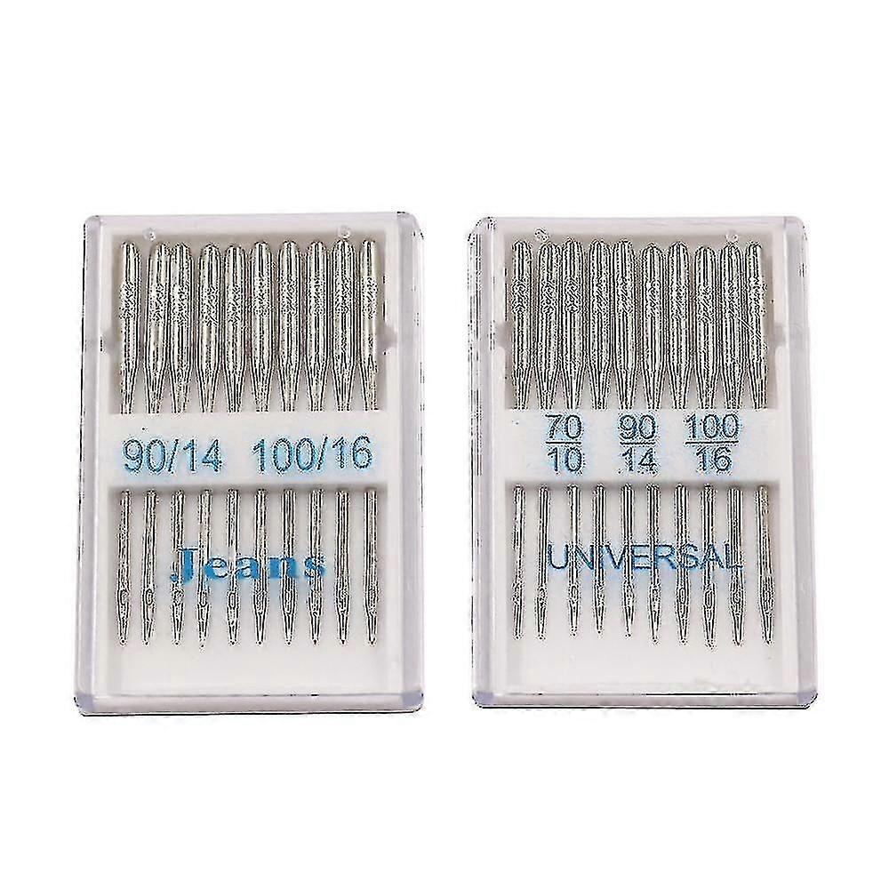 20 Pieces Set Silver Sewing Machine Needles Ball Point Head