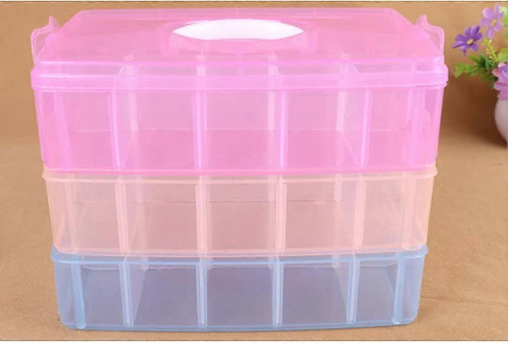 Washi Tape Box Organizer Storage Color Mixing, Recipiente de Armário Divisor, com 30 Compartimentos Ajustáveis, Transparente, Fita Adesiva Fita de Mesa DIY Sticker Rol